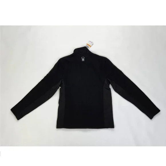 Spyder Fleece Jacket Mens Small Black - Picture 2 of 4